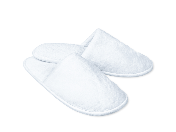 Luxusslipper, weiß geschlossen, 30 cm