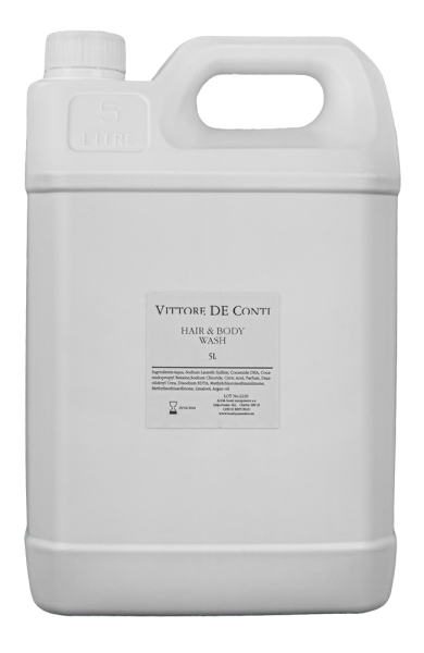 Haar- und Körpershampoo, Nachfüllpackung für PS, 5-Liter-Kanister, Vittore De Conti
