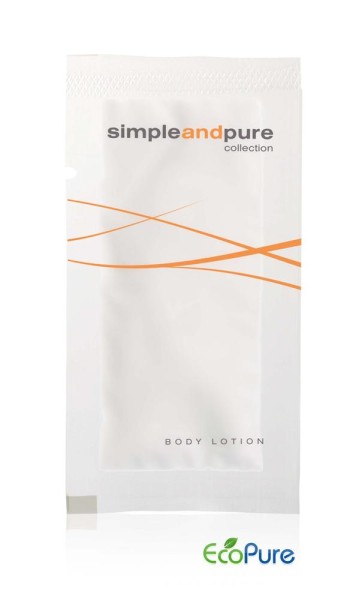 Körperlotion / Bodylotion im Beutel, 10 ml, Simple and Pure