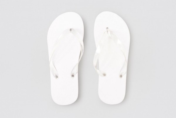 Beach Flip-Flop weiss, 15mm PE, Größe 26,6cm (40)