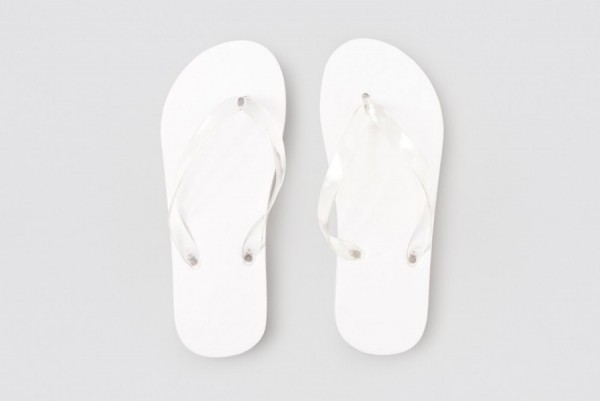 Beach Flip-Flop weiss, 15mm PE, Größe 28,6cm (43)