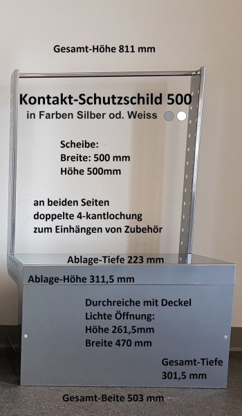 Hygiene Schutzschild 500 silber