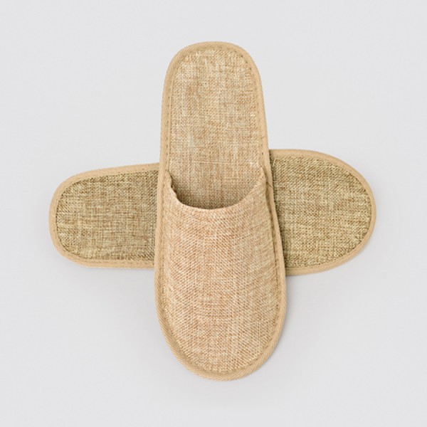 Slipper Natural-Flax geschlossen, Größe 28,5cm