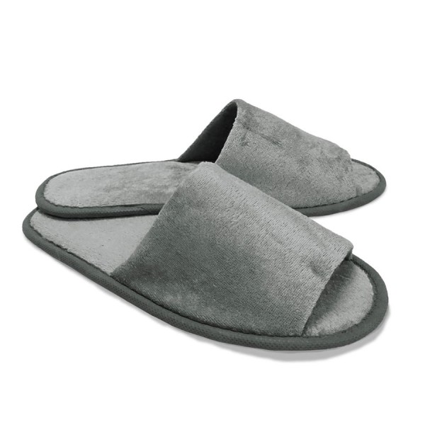 Slipper Basic grau offen