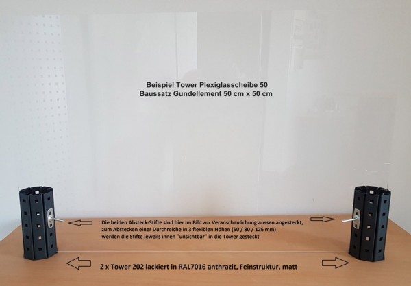Tower Plexiglasscheibe 50 (Beispielbild)