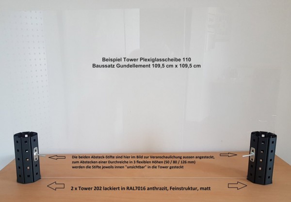 Tower Plexiglasscheibe 110 (Beispielbild)