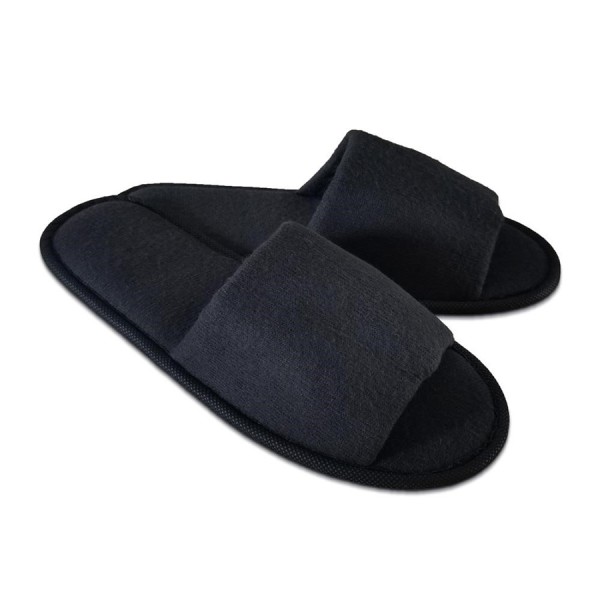 Slipper Basic schwarz offen