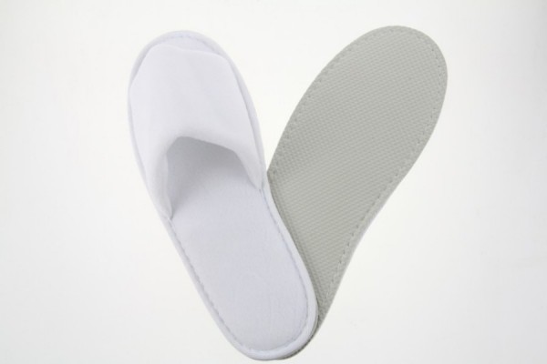 Royal Velour-Slipper offen weiß Größe 29,5 cm