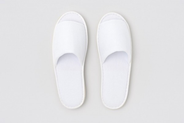 Superior Polyester-Slipper offen weiß Größe 28,5cm