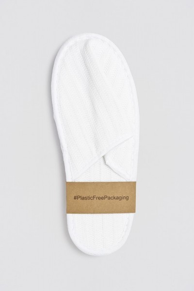 Nature Piquet-Slipper geschlosssen weiß 28,5 cm Banderole