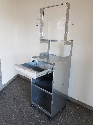 Hygiene Schutzschild Mobil 500 silber