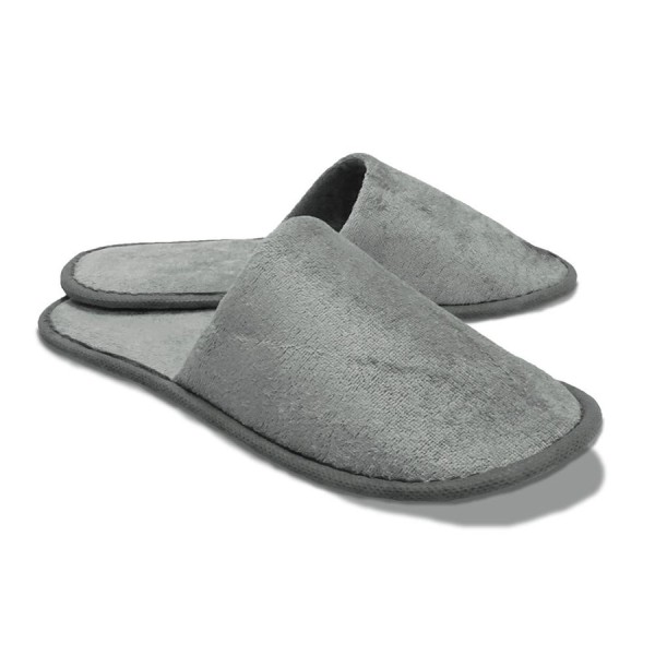 Slipper Basic grau geschlossen